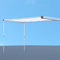 White Square Garden Canopy with Support Frame for Outdoor Garden Use 3d model