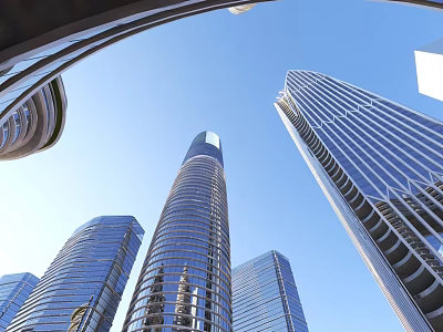 Modern Office Building High-rise Office Building Commercial Building Complex Building 3d model