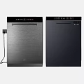 Modern Kitchen Dishwasher Appliances With Sleek Design Stainless Steel And Dark Finishes