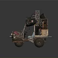 Handmade Decorative Vehicle With Horn Boxes Graffiti And Vintage Style Design