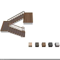 Elegant Spiral Staircase With White Risers Brown Carpeted Steps And Wooden Handrail