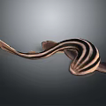 Black and Brown Striped Fish with Streamlined Body Long Tail and Fins