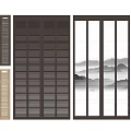New Chinese-style Blinds Curtain Combination 3d model