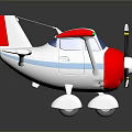 Toy Spaceplane Model With White Body Red Wing Tips And Blue Cockpit On Dark Background