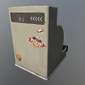 Vintage Commercial Cash Register With Open Drawer Digital Display And Keypad Features
