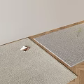 Modern Carpet Fabric Carpet Square Carpet Splicing Wood Floor 3d model
