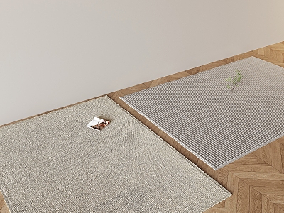 Modern Carpet Fabric Carpet Square Carpet Splicing Wood Floor 3d model