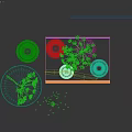 Modern Decorative Ornament Set With Various Vases Plant Branches And Artwork
