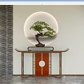 New Chinese Style End View Table Entrance Cabinet End View Table 3d model