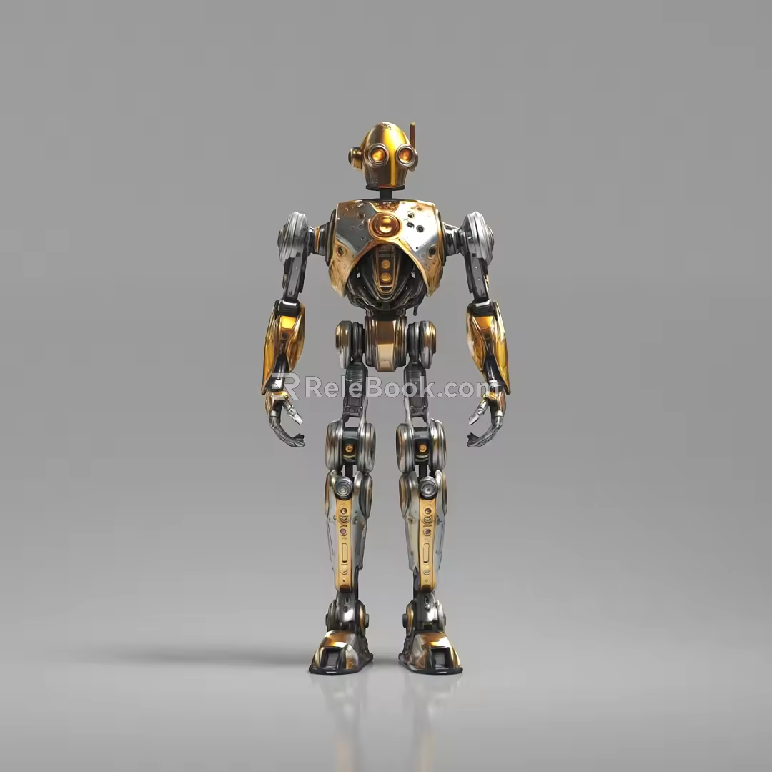 Sci-fi humanoid robot 3d model