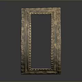 Golden Brass Decorative Arch Frame With Intricate Carvings For Vintage Home Decoration