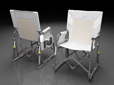 Lightweight Folding Leisure Chair With Metal Frame Comfortable Fabric And Portable Design For Outdoor Activities 3d model