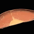Ancient Broken Terracotta Bowl With Reddish Brown Worn Surface And Cracks