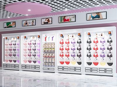 Modern underwear store underwear clothing display cabinet automatic selling container model