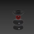 Modern Black Side Table With Stacked Spherical Design And Smooth Surface 3d model