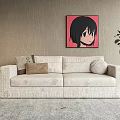 Modern Minotti double sofa 3d model
