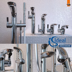 Modern faucet ideal standard mix kerama marazzi mosaic 3d model