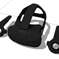 HTC VR Headset With Controllers For Immersive Virtual Reality Experience 3d model