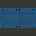 Blue Multi Compartment Storage Box For Household Organizing With Hole Design