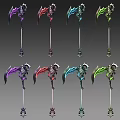 Death Scythe Devil's Blade Broad Sword Magic Weapon Partial Secondary Wind Hand-painted Weapon 3d model