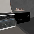 Minotli Modern Stainless Steel Kitchen Appliances Oven And Microwave On Countertop