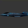 Futuristic Blue Cosmic Spaceship With Glowing Lines And Sleek Aerospace Design