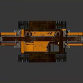 Orange Industrial Crawler Construction Vehicle With Extendable Boom And Tracked Undercarriage