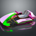 Kids Pink Green Toy Go Kart Design With Racing Seat And Wheels