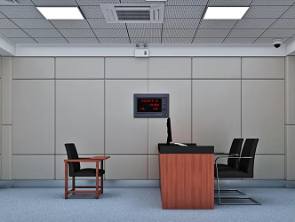 Modern Interrogation Room First Floor Interrogation Room 3d model