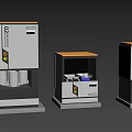 Modern Analytical Laboratory Equipment With Different Sizes And Control Panels 3d model
