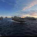 Advanced Ship Control Bridge With Professional Maritime Crew Operating Various Navigation And Monitoring Equipment