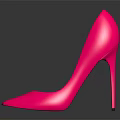 Fashionable Pink High Heels With Stiletto Heel Pointed Toe And Shiny Surface