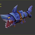 Machine Shark Science Fiction Shark Future Shark Concept Shark Machine Shark Animal Game Animal 3d model