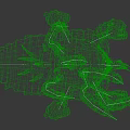 Fantasy Warrior Battling Yellow Spiked Multiple Tentacled Monster With Sharp Claws