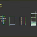 Modern Clothes Hangers Display With Multi Tiered Shelves Single Rod And Storage Drawers