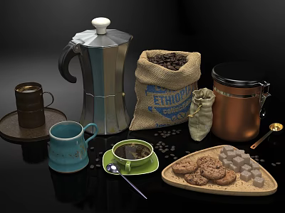 Modern Food Food Drink 3d model Modern Food Food Drink 3d model