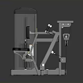 Strength Training Fitness Machine With Seated Position And Metal Frame Design