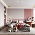 Modern Children's Room Girls Room 3d model