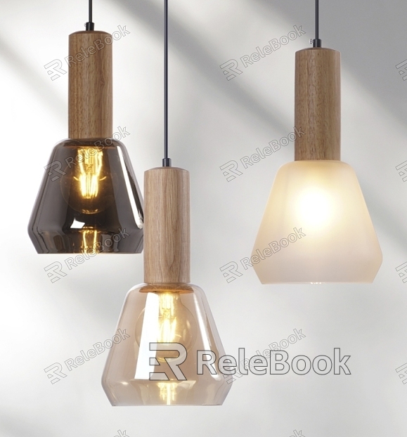 Picking firefly chandelier 3 color chandelier lighting design glass lampshade wood color accessories model