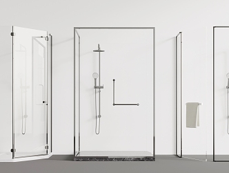 Shower shower partition 3d model