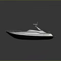 Sleek White Yacht With Open Deck Railing And Cockpit Steps Design 3d model