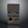 Retro Game Boy Handheld Electronic Gaming Console With Screen And Buttons 3d model