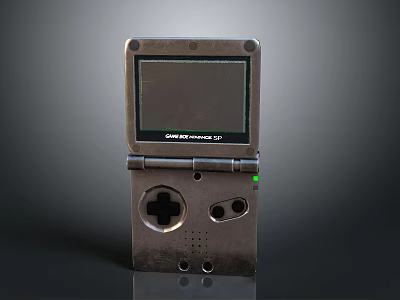 Retro Game Boy Handheld Electronic Gaming Console With Screen And Buttons 3d model