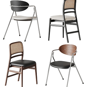 Middle style dining chair 3d model