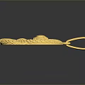 Elegant Golden Snake Shaped Pendant Fashion Accessory With Intricate Design