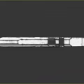 Futuristic Sci Fi Gun With Metallic Finish And Ergonomic Grip Structure