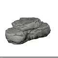 Stacked Natural Wood And Gray Stone Pieces With Rough Textured Surfaces