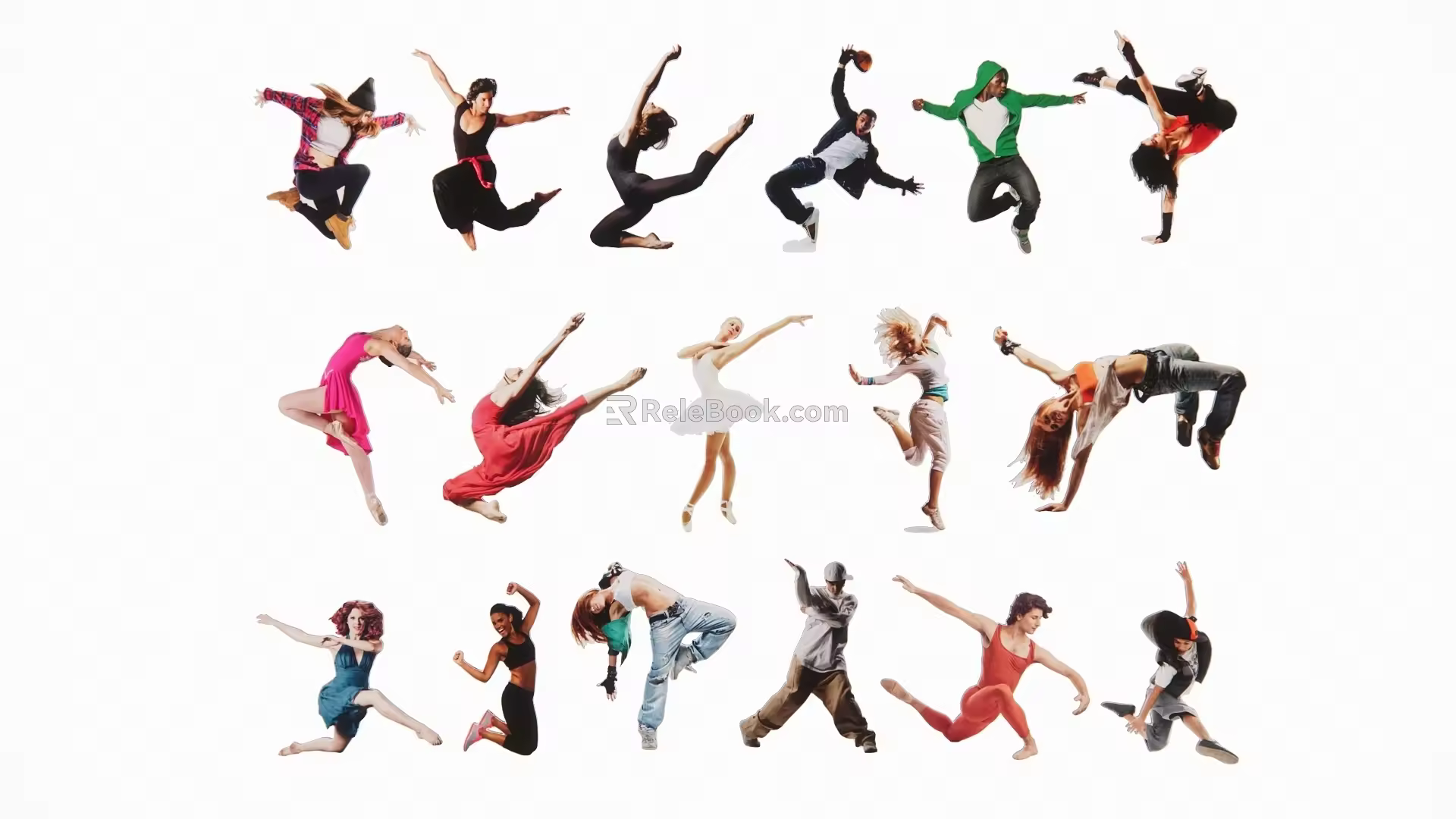 2D Dance Street Dance Characters 3d model
