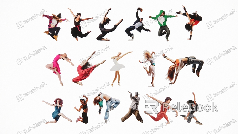 2D Dance Street Dance Characters model