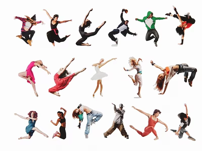 Group of People Dancing in Various Dynamic Poses and Different Dance Styles 3d model Group of People Dancing in Various Dynamic Poses and Different Dance Styles 3d model